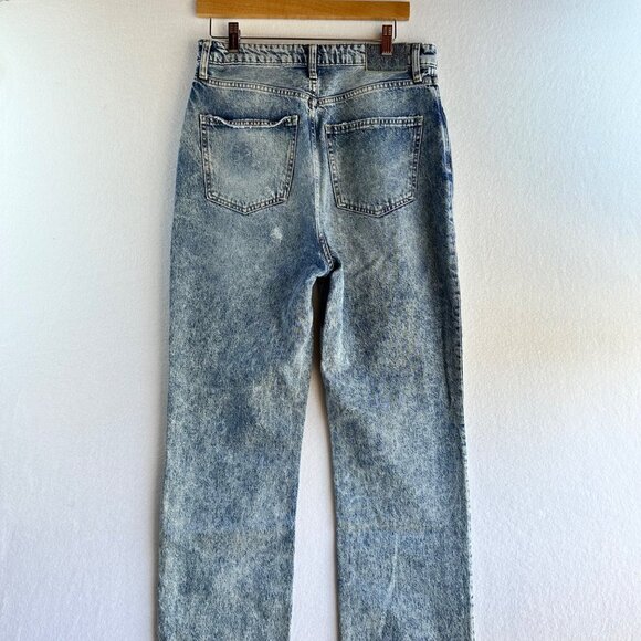 Free People We the Free Jeans Womens Size 31 Acid Wash High Rise Distressed Raw - Picture 11 of 13